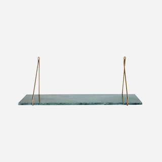 Green Marble Shelf Brass Brackets in Homewares from Oriana B www.orianab.com