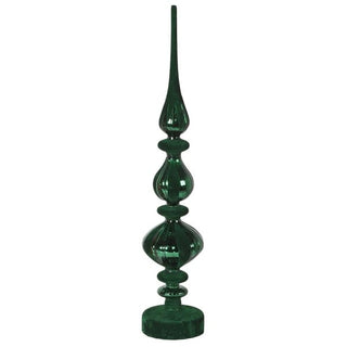 Green Velvet Glass Finial in Christmas Decorations from Oriana B www.orianab.com