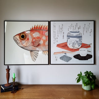Half Spotted Fish Print | 61x61 in Homewares from Oriana B www.orianab.com