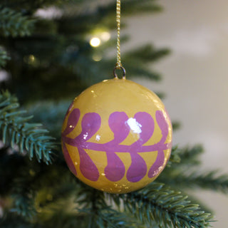 Hand painted paper mache balls in Christmas Decorations from Oriana B. www.orianab.com