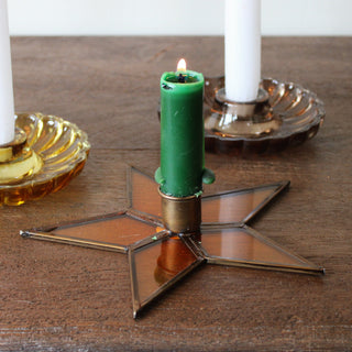 Handmade Star Candle Holder | Amber in Christmas Decorations from Oriana B. www.orianab.com