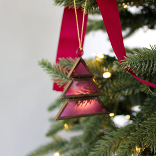Hanging glass tree in pink in Christmas Decorations from Oriana B. www.orianab.com
