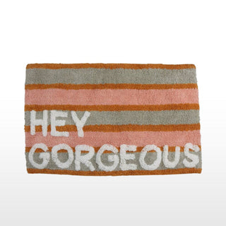 Hey Gorgeous Bath Mat | Cotton in Homewares from Oriana B www.orianab.com