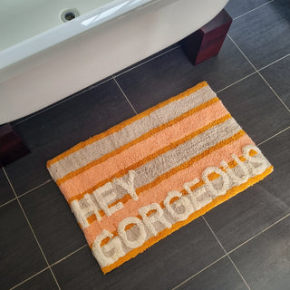 Hey Gorgeous Bath Mat | Cotton in Homewares from Oriana B www.orianab.com