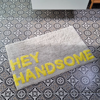 Hey Handsome Bath Mat | Cotton in Homewares from Oriana B www.orianab.com
