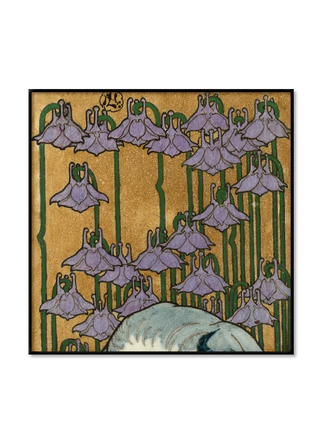 Japanese Heron I Print | 61x61 in Homewares from Oriana B www.orianab.com