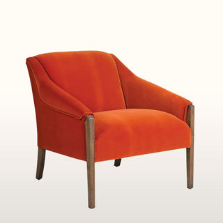 Orange Velvet and Smoked Leg Armchair - Irish Furniture StoreOriana BFurniture