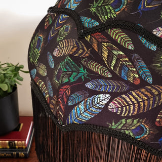 Large Feather Design Fringed Lamp Shade | Pendant & Lamp in Archived from Oriana B www.orianab.com
