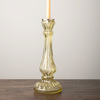 Large Glass Candlestick | Yellow END OF LINE in Homewares from Oriana B www.orianab.com