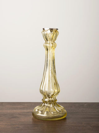 Large Glass Candlestick | Yellow END OF LINE in Homewares from Oriana B www.orianab.com