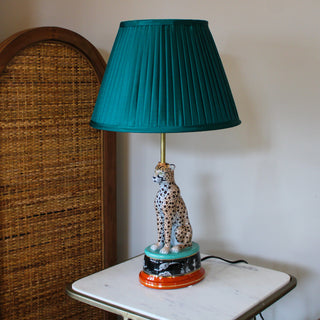 Leopard Lamp with Pleated Shade in Homewares from Oriana B. www.orianab.com