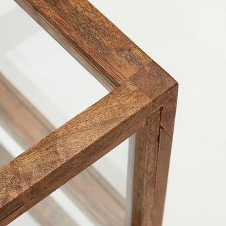 Mango Wood and Glass Side Table in Furniture from Oriana B www.orianab.com