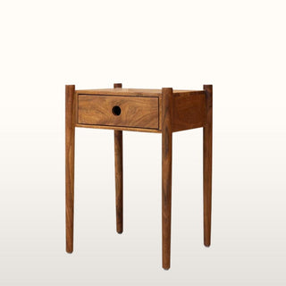 Mango Wood Side Table | Single Drawer in Furniture from Oriana B www.orianab.com