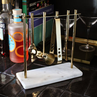 Marble and Gold Bar Accessories Hanging Set in Archived from Oriana B www.orianab.com