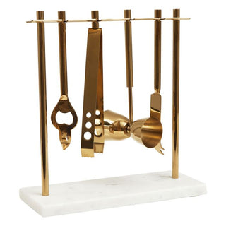 Marble and Gold Bar Accessories Hanging Set in Archived from Oriana B www.orianab.com