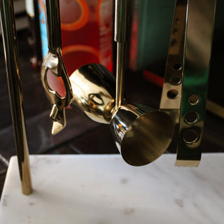 Marble and Gold Bar Accessories Hanging Set in Archived from Oriana B www.orianab.com