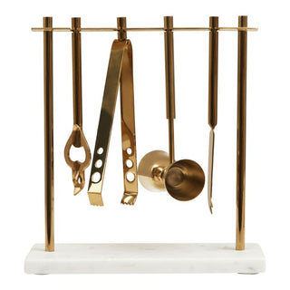 Marble and Gold Bar Accessories Hanging SetOriana BHomewares