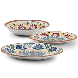 Mediterranean Inspired Ceramic Dinner Set | 18 Pieces | Six Guests in Homewares from Oriana B www.orianab.com