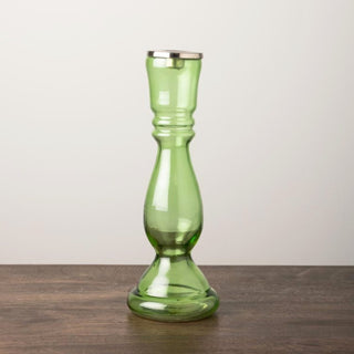 Medium Glass Candlestick | Green END OF LINE in Outlet from Oriana B www.orianab.com