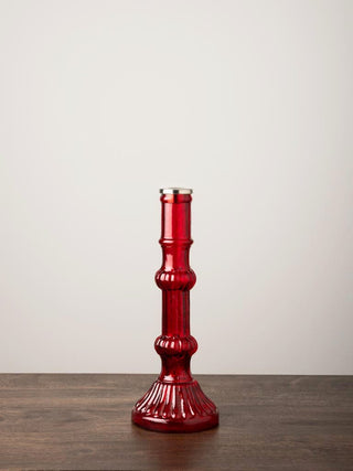 Medium Glass Candlestick | Red END OF LINE in Outlet from Oriana B www.orianab.com