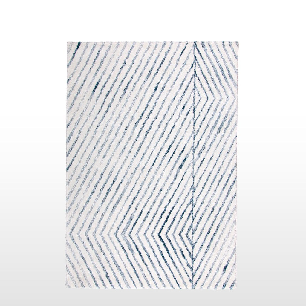 Minimalist Pattern Rug | Blue | 3 Sizes – Oriana B