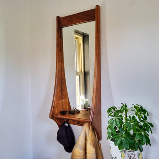 Mango Wood Mirror with HooksOriana BMirrors
