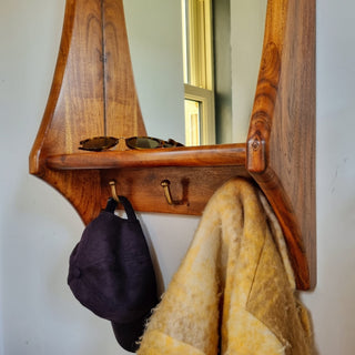 Mango Wood Mirror with HooksOriana BMirrors