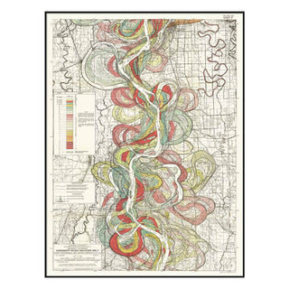 Mississippi Meanders I Print | 70x50 in Homewares from Oriana B www.orianab.com
