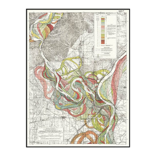 Mississippi Meanders II Print | 70x50 in Homewares from Oriana B www.orianab.com