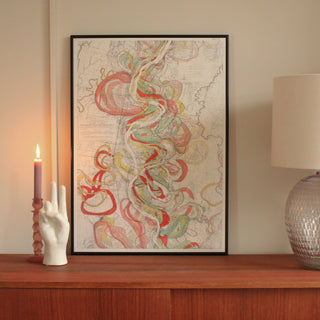 Mississippi Meanders III Print | 70x50 in Homewares from Oriana B www.orianab.com