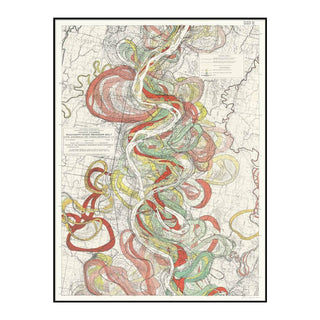 Mississippi Meanders III Print | 70x50 in Homewares from Oriana B www.orianab.com