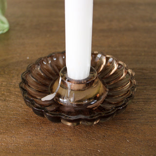 Mocha Glass Candle Holder in Homewares from Oriana B www.orianab.com
