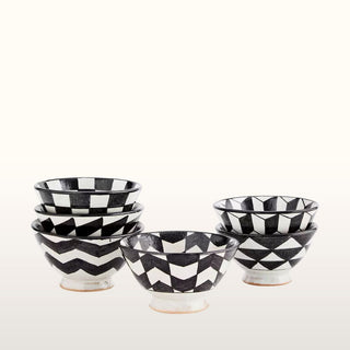 Monochrome Breakfast Bowls | Set of 6Oriana BHomewares