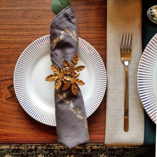 Napkin Ring with Leaves in Archived from Oriana B www.orianab.com