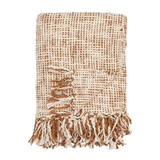 Natural Cotton Fringed Throw in Archived from Oriana B www.orianab.com