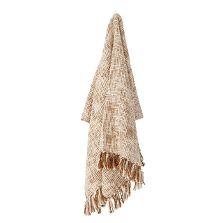 Natural Cotton Fringed Throw in Archived from Oriana B www.orianab.com