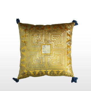 Ochre Geometric Pattern Cushion | 50x50 in Homewares from Oriana B www.orianab.com