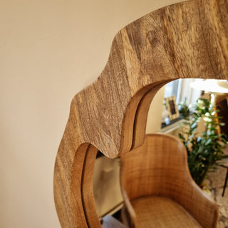 Organic Wooden Wavy Mirror in Mirrors from Oriana B www.orianab.com