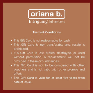 Oriana B | Gift Card in Gift Cards from Oriana B www.orianab.com