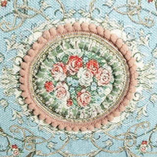 Blue & Pink Brocade Tassel Cushion | 40 x 60 cmOriana BHomewares