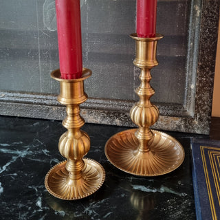 Pair of Brass Candlesticks in Archived from Oriana B www.orianab.com