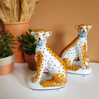 Pair of Decorative Ceramic LeopardsOriana BHomewares