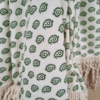 Pattern Fringed Parasol | Green in Archived from Oriana B www.orianab.com