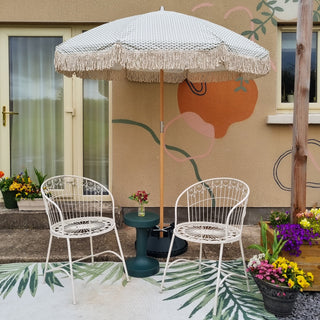 Pattern Fringed Parasol | Green in Archived from Oriana B www.orianab.com