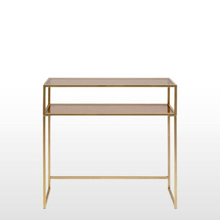 Petite Gold Console | Smoked Glass in Furniture from Oriana B www.orianab.com