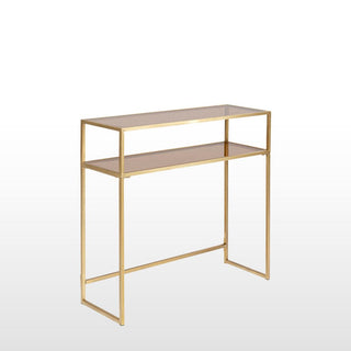 Petite Gold Console | Smoked Glass in Furniture from Oriana B www.orianab.com