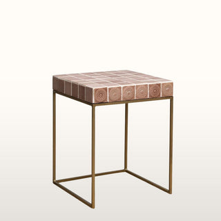 Pink Ceramic Tiled Side Table in Furniture from Oriana B www.orianab.com