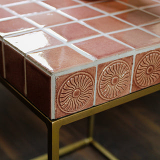 Pink Ceramic Tiled Side Table in Furniture from Oriana B www.orianab.com