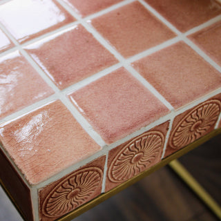 Pink Ceramic Tiled Side Table in Furniture from Oriana B www.orianab.com