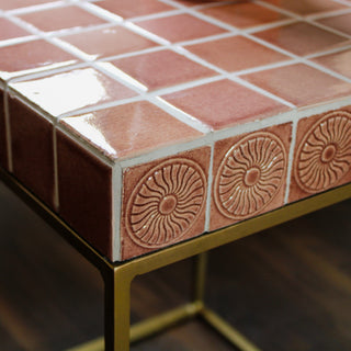 Pink Ceramic Tiled Side TableOriana BTables